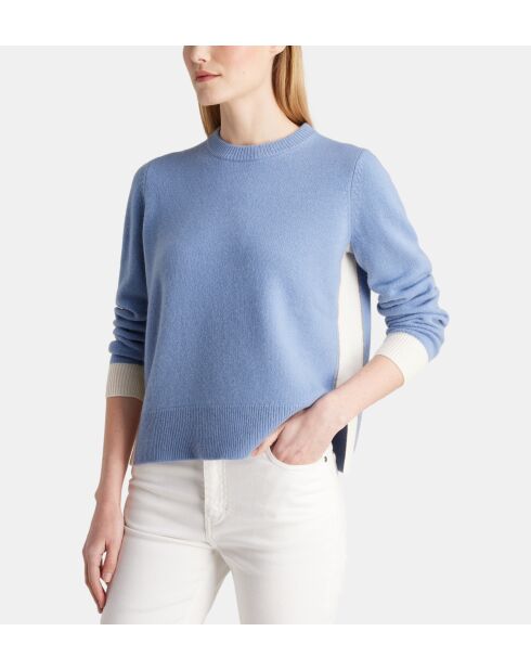 Sadi mittelblauer, gerader Pullover aus Wolle und Cashmere aus verantwortungsvoller Wolle und Cashmere