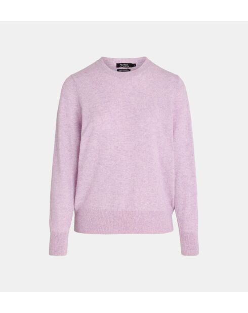 Rechte trui van Zabri in lichtpaars kasjmier