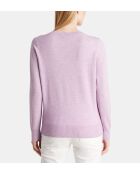 Rechte trui van Zabri in lichtpaars kasjmier