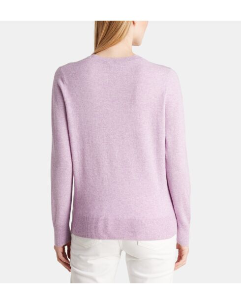 Rechte trui van Zabri in lichtpaars kasjmier