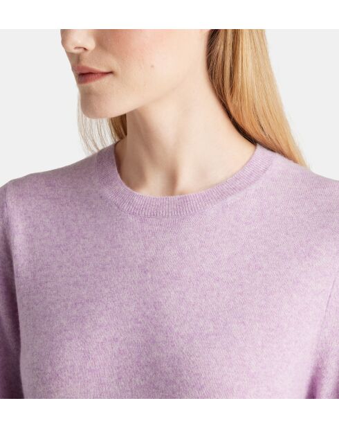 Rechte trui van Zabri in lichtpaars kasjmier