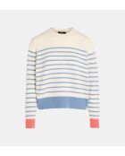 Sadi verantwortungsbewusster Matrosenpullover aus Wolle und Cashmere in Blau/Rosa