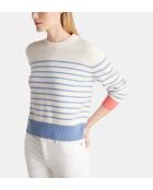 Sadi verantwortungsbewusster Matrosenpullover aus Wolle und Cashmere in Blau/Rosa