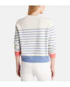 Sadi verantwortungsbewusster Matrosenpullover aus Wolle und Cashmere in Blau/Rosa