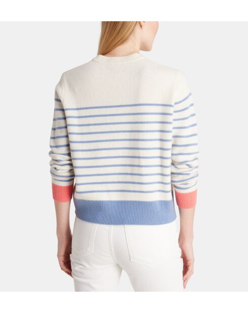 Sadi verantwortungsbewusster Matrosenpullover aus Wolle und Cashmere in Blau/Rosa