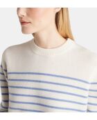 Sadi verantwortungsbewusster Matrosenpullover aus Wolle und Cashmere in Blau/Rosa