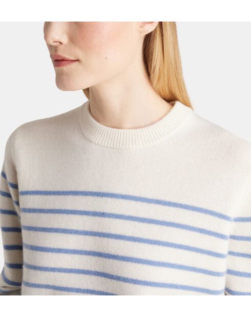 Sadi verantwortungsbewusster Matrosenpullover aus Wolle und Cashmere in Blau/Rosa