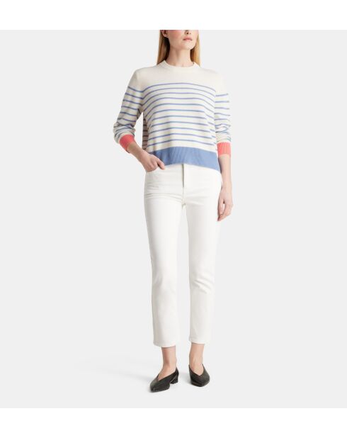 Sadi verantwortungsbewusster Matrosenpullover aus Wolle und Cashmere in Blau/Rosa