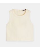 Oberteil aus ecrufarbenem Canvas Pampa