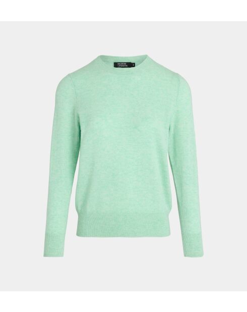 Jersey recto Zabri de cachemir verde pastel