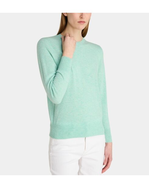 Jersey recto Zabri de cachemir verde pastel