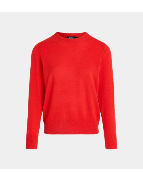 Rechte trui van Zabri in magentarood kasjmier