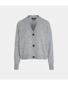 Tabiola cropped vest van verantwoord wol en kasjmiergrijs