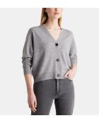 Tabiola cropped vest van verantwoord wol en kasjmiergrijs