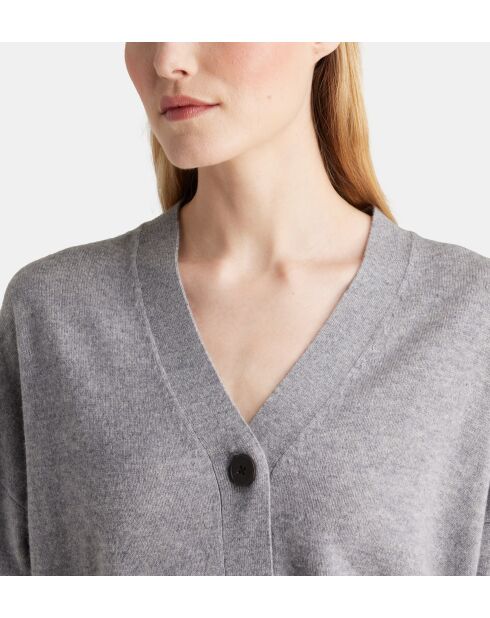 Tabiola cropped vest van verantwoord wol en kasjmiergrijs