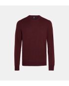 Jersey Nachron de cachemir liso rojo granada