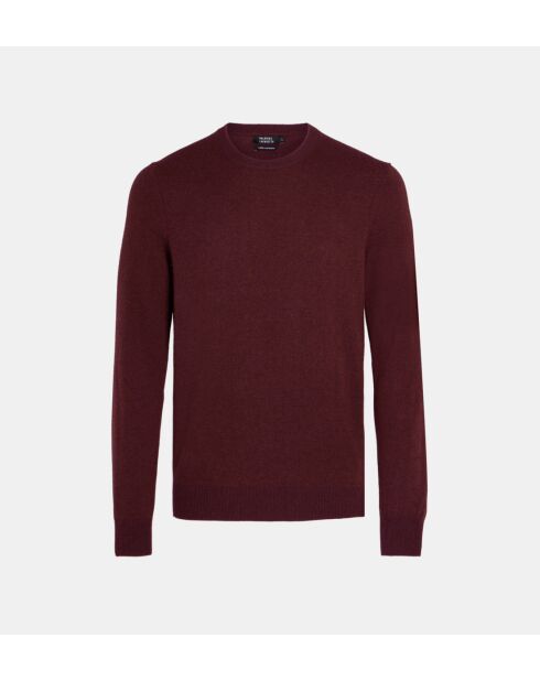 Jersey Nachron de cachemir liso rojo granada