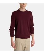 Jersey Nachron de cachemir liso rojo granada