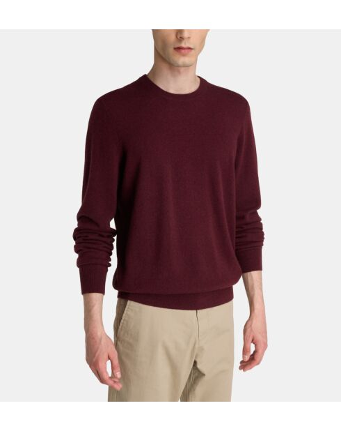 Jersey Nachron de cachemir liso rojo granada