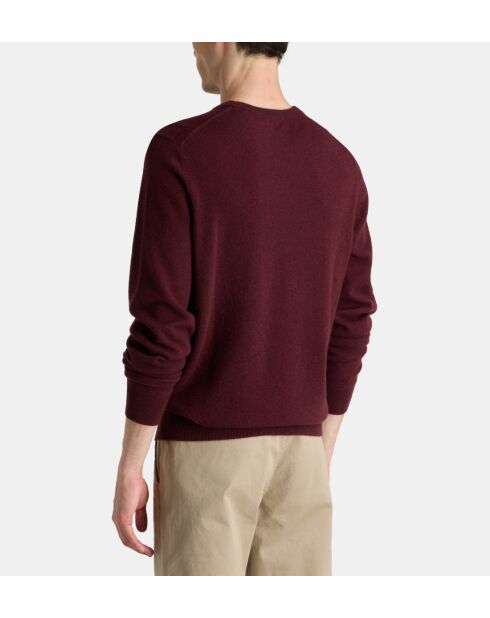 Jersey Nachron de cachemir liso rojo granada