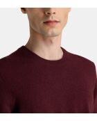 Jersey Nachron de cachemir liso rojo granada