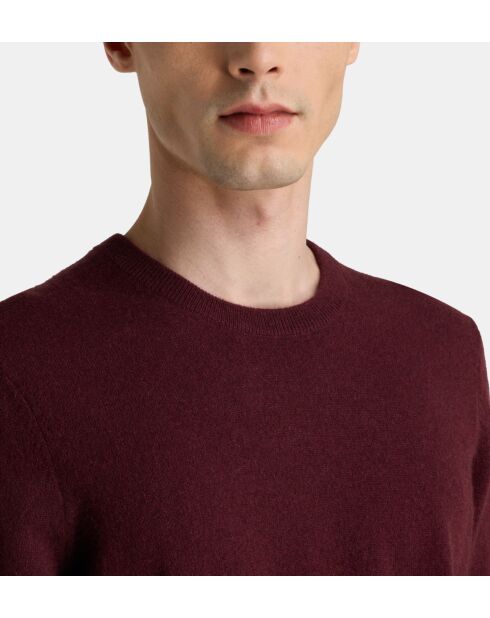 Jersey Nachron de cachemir liso rojo granada