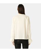 Ecru hemd met geborduurd Soraya