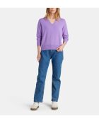 Parma paarse trui van kasjmier van Zocon