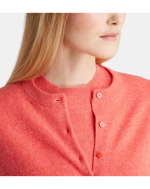 Cardigan Zacao cachemire  corail