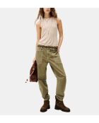 Canotta Théo slim in jersey cammello