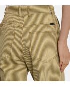 Alissio gestreepte wijde broek beige/ecru