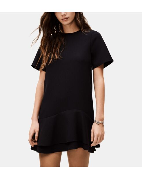 Ilona Mitternachtsblaues kurzes gerades Kleid