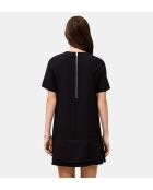 Ilona Mitternachtsblaues kurzes gerades Kleid