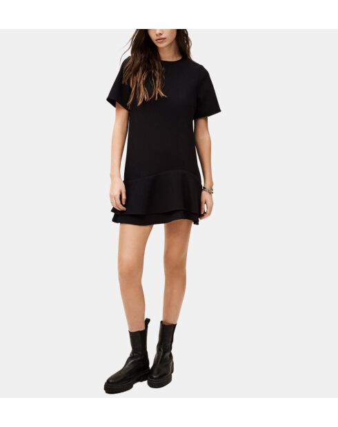 Ilona Mitternachtsblaues kurzes gerades Kleid