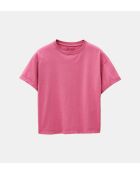 Locker geschnittenes rosafarbenes Baumwoll-T-Shirt Rosie