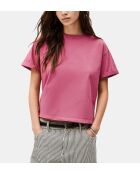 Locker geschnittenes rosafarbenes Baumwoll-T-Shirt Rosie