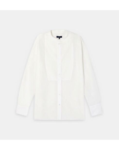 Lockeres weißes Baumwollhemd Dori