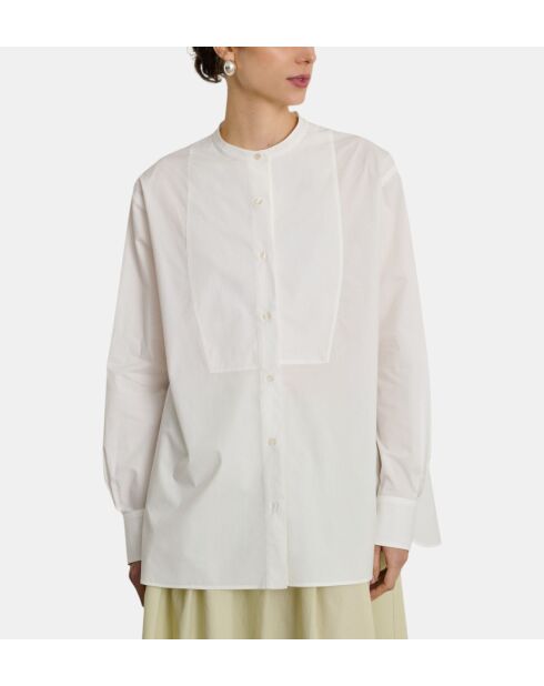 Lockeres weißes Baumwollhemd Dori