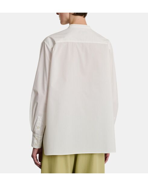 Lockeres weißes Baumwollhemd Dori