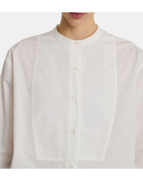 Lockeres weißes Baumwollhemd Dori