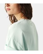 Rosie himmelblaues, locker sitzendes Baumwoll-T-Shirt