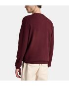 Jersey recto de cachemir Nachve rojo granada