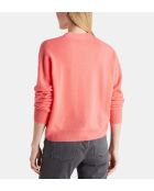 Cardigan court Tabiola laine et cachemire responsable  corail