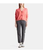 Cardigan court Tabiola laine et cachemire responsable  corail
