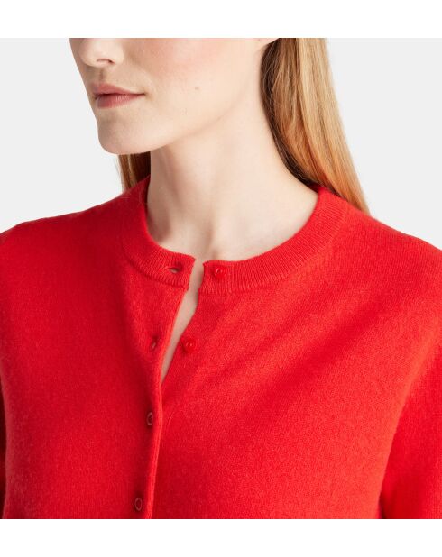 Cardigan Zacao cachemire  rouge magenta
