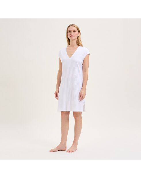 Camisón blanco de algodón Apolline