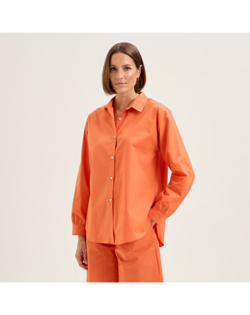 Chemise en coton Sixtine orange