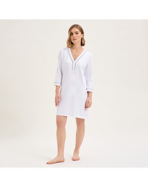 Camisón blanco de algodón Eleonore