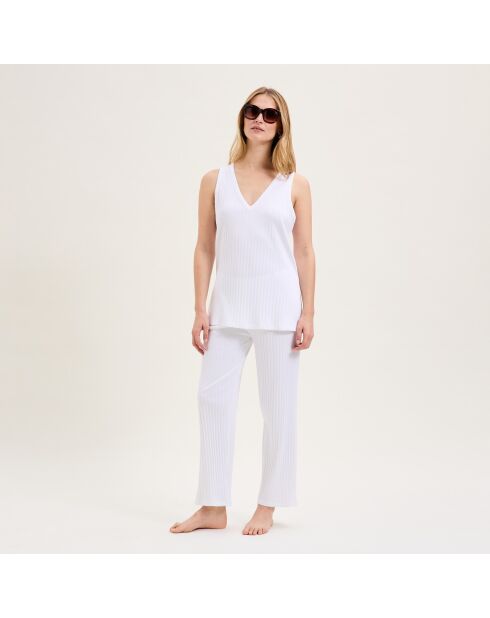 Pyjama en coton Apolline blanc