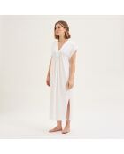 Chemise de nuit en coton Romane écrue